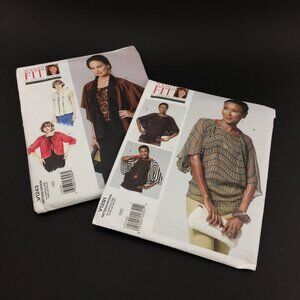 2 Easy Vogue Sandra Betzina Sewing Patterns All Size Uncut Jackets Tops